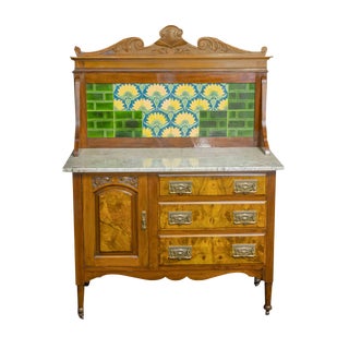 Victorian Walnut Washstand For Sale