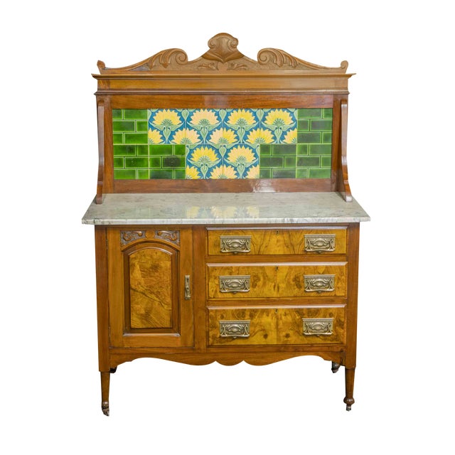 Victorian Walnut Washstand For Sale