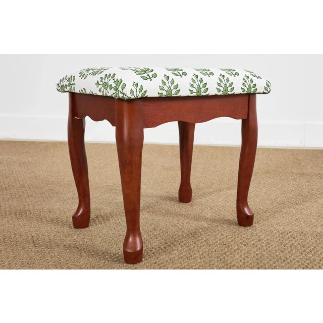Country English Style Wooden Footstool For Sale - Image 4 of 11