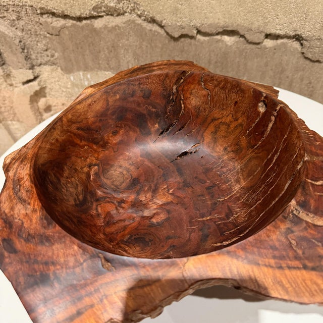 Wood Studio Craft Handcrafted Walnut Wooden Bowl Js Greenwald Mid-Century For Sale - Image 7 of 9