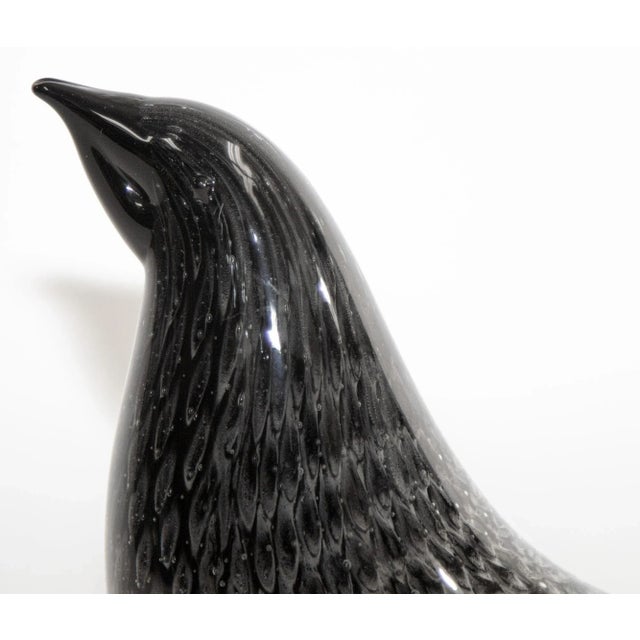 Vintage Murano Art Glass Black Bird Mid Century Modern 1960's For Sale In Palm Springs - Image 6 of 13