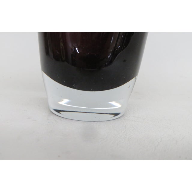 Purple Amethyst Purple Decorative Vase Vintage Mid Century Modern Style Art Glass 4747b For Sale - Image 8 of 12