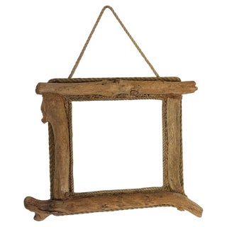 Driftwood and Rope Mirror in Grey Color, France, 1970s For Sale