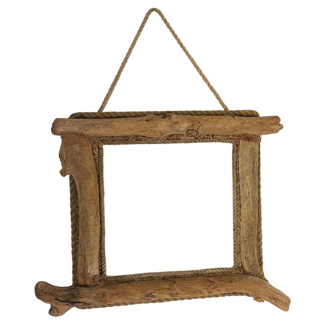 Driftwood and Rope Mirror in Grey Color, France, 1970s For Sale