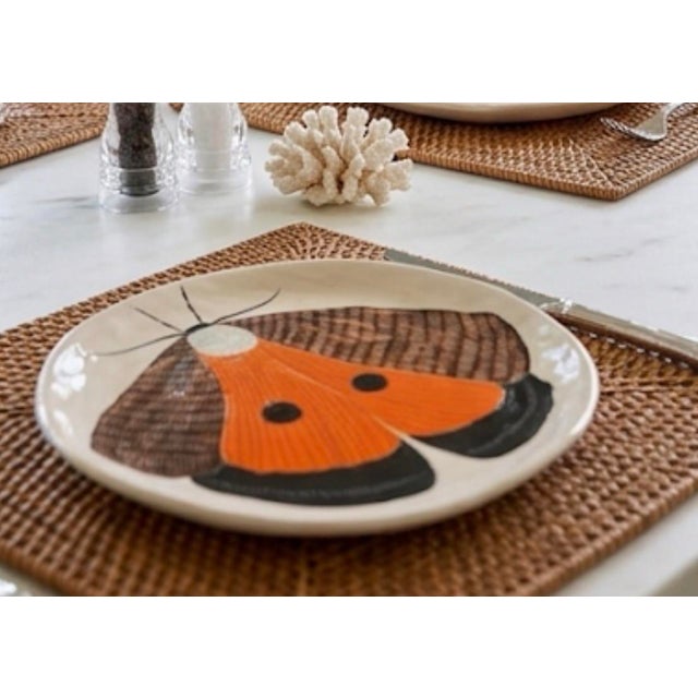 Vintage Studio Ceramic Moth Decorative Plate For Sale - Image 11 of 12