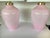 Glass Mid-Century Modern Pair of Murano Glass Pink Swirl Table Lamps Made in Italy For Sale - Image 7 of 13