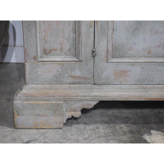 19th Century Antique Italian Painted 2-Door Credenza From Tuscany, 19th Century For Sale - Image 5 of 16