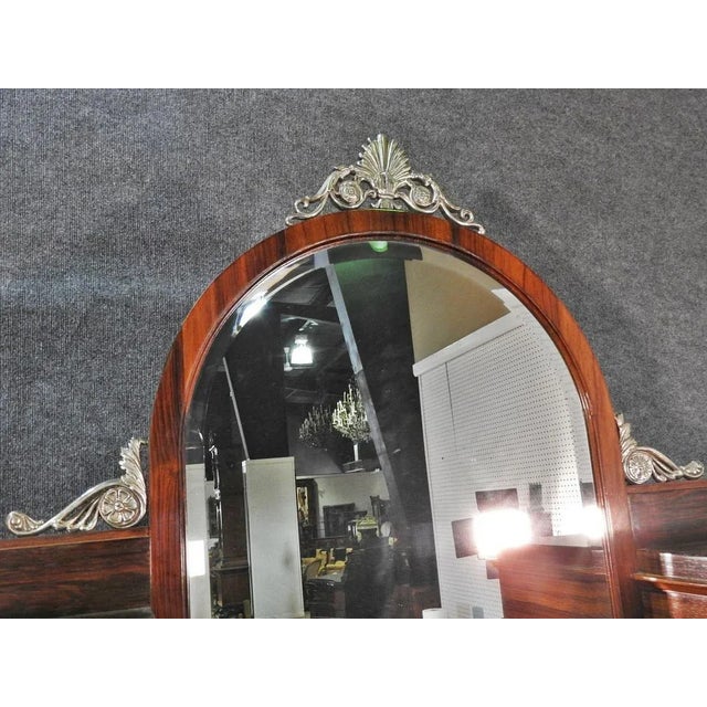 Monumental French Inlaid Rosewood Bronze Figured Vitrine China Cabinet For Sale In Philadelphia - Image 6 of 11