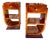 Art Deco Bedside Tables in Thuya Burl, 1920s, Set of 2 For Sale