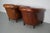 Set of Vintage Dutch Cognac Colored Leather Club Chairs For Sale - Image 12 of 17