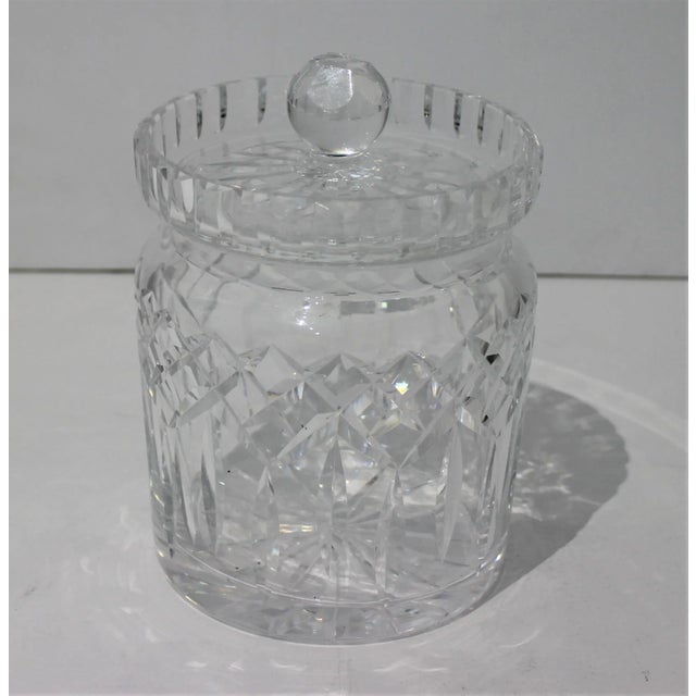 1940s 1940s American Cut Glass Biscuit Jar With Cover For Sale - Image 5 of 10