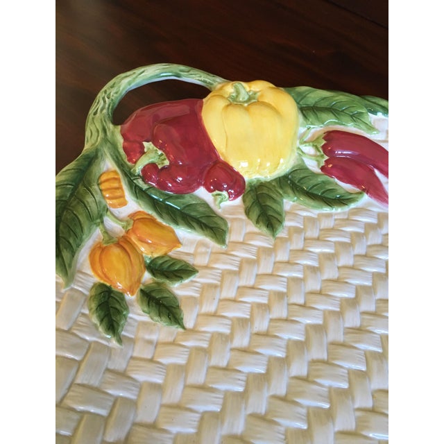 Mid 20th Century Fitz and Floyd Vegetable Motif Platter Chairish