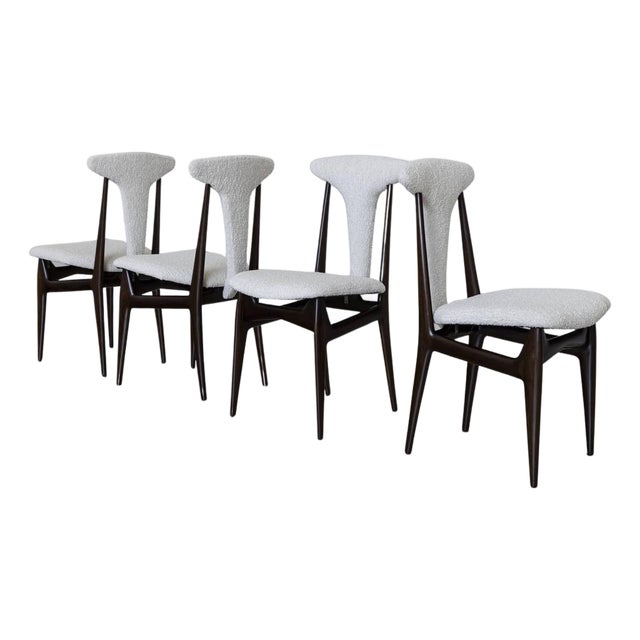 Set of four Side Chairs, Italy 1950s For Sale