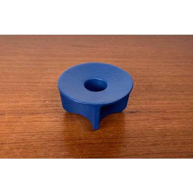 Danish Blue Cast Iron Candleholder from Normann Copenhagen For Sale - Image 16 of 16