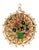 1960's 14 Karat Yellow Gold Flower Basket Charm With Synthetic Birthstones For Sale
