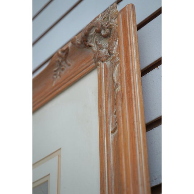 Framed French Print Figures on a Veranda by Beach For Sale - Image 9 of 11
