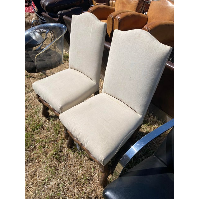 Mid 19th Century Upholstered Louis XIII Chairs, Century 1860 - A Pair For Sale - Image 5 of 8