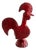 Red Glazed Ceramic Rooster by Aldo Londi for Bitossi, Italy, 1960s For Sale