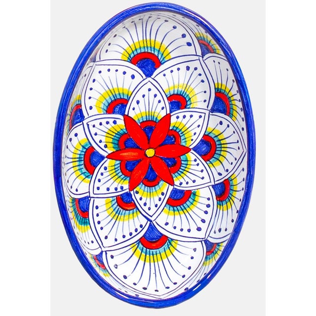 Intreccio Antipastiera (Antipasto Platter) | Hand-Painted Italian Serving Platter From Deruta - 8 pcs For Sale In Chicago - Image 6 of 6