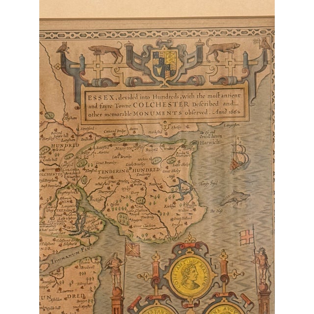 Map of the English County of Essex by John Speed for Henry Overton, 18th Century For Sale - Image 5 of 10