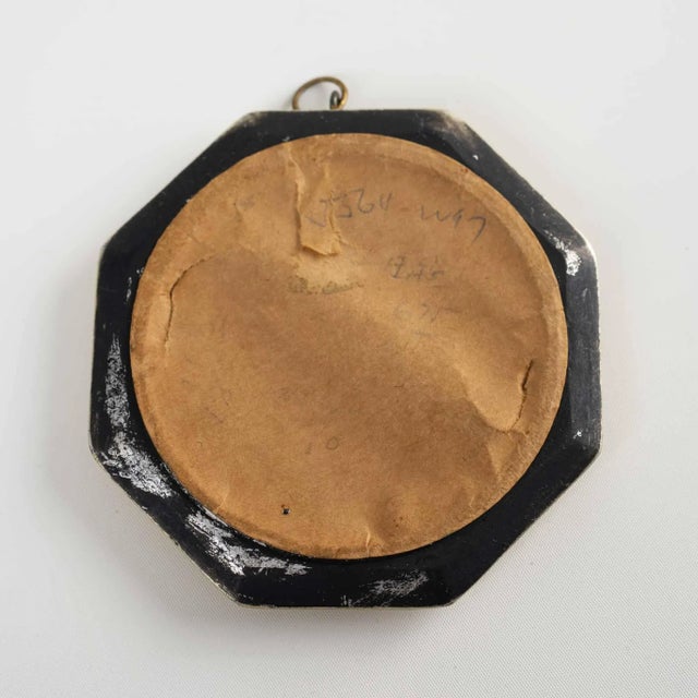 Gold Vintage Greek Alexandria Portrait in Round Gild Frame For Sale - Image 8 of 8