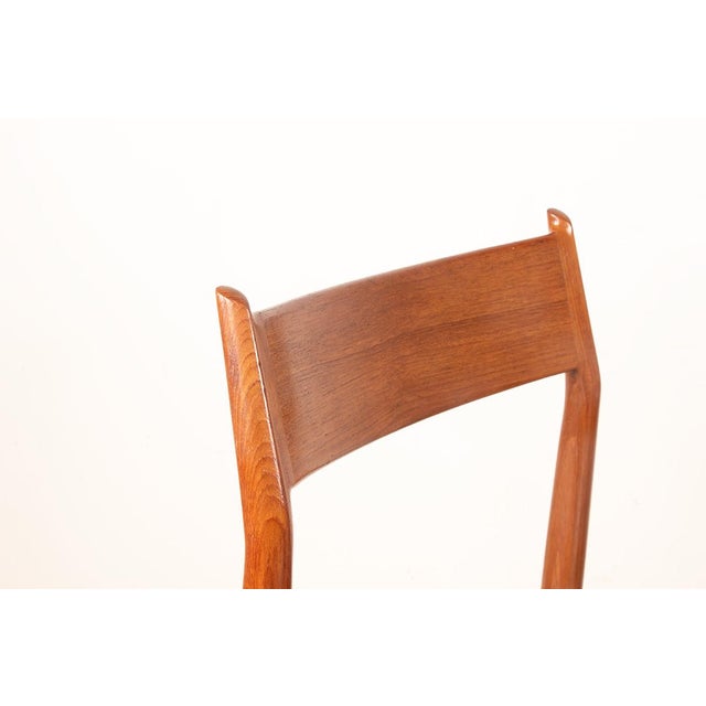 Danish Model 418 Chairs in Teak and Skai by Arne Vodder for Sibast, 1960s, Set of 12 For Sale - Image 6 of 18