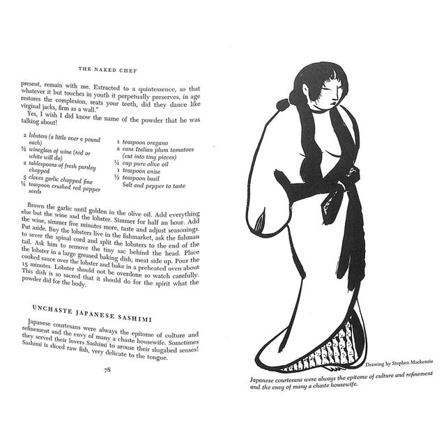 "The Naked Chef: An Aphrodisiac Cook Book" 1971 Ashe, Penelope For Sale - Image 9 of 12