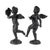 Add timeless classical character to a garden, patio, or interior vignette with this charming pair of cast metal cherub...