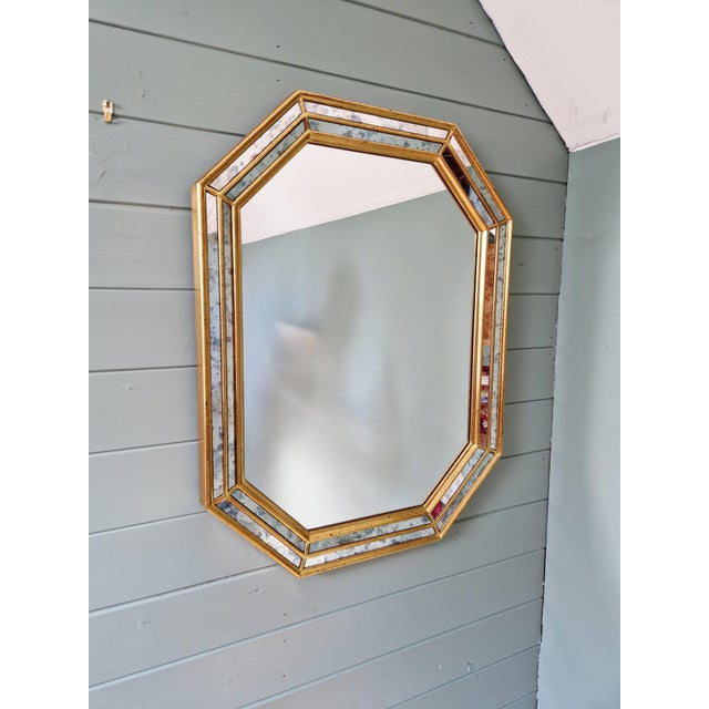 Vintage Belgian Mirror with Gilded Wooden Frames from Deknudt, 1970 For Sale - Image 12 of 12