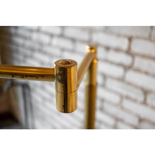 Vintage Walter Von Nessen Attr. Brass Floor Lamp With Swing Arm For Sale - Image 15 of 16