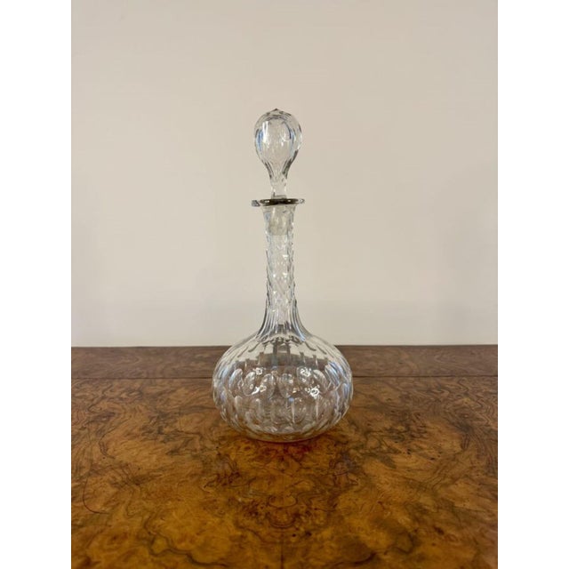 Antique Victorian Glass Decanter, 1880 For Sale - Image 4 of 4