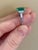 AGL Certified Minor 5.29 Ct Emerald Cut Colombian Emerald Diamond Platinum Ring For Sale In New York - Image 6 of 18