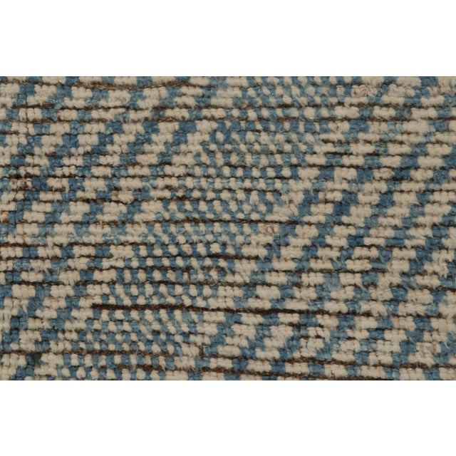 Rug & Kilim’s Modern Rug with Beige-brown Geometric Patterns - 14x20 For Sale In New York - Image 6 of 7