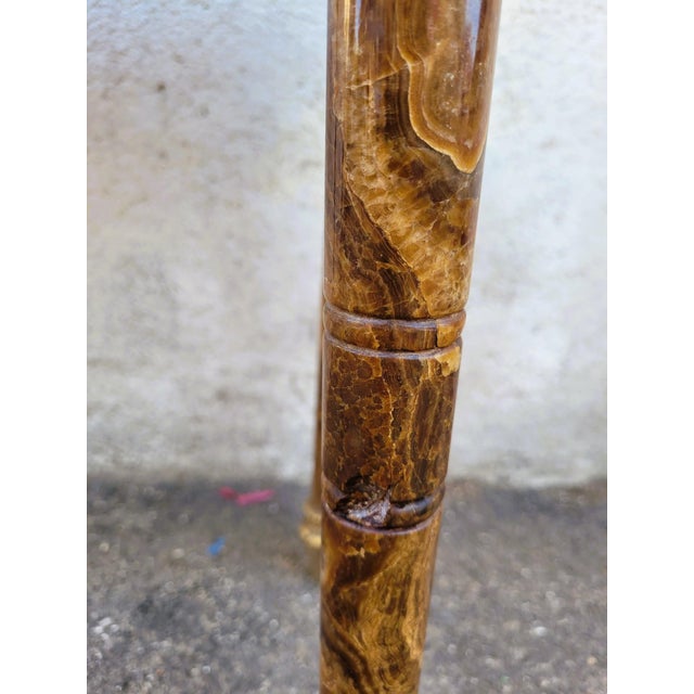 Napoleon III 19th Century Retractable Onyx and Bronze Table For Sale - Image 17 of 18