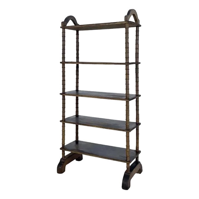 Mid 19th Century Folk Art Primitive Spool Shelf For Sale