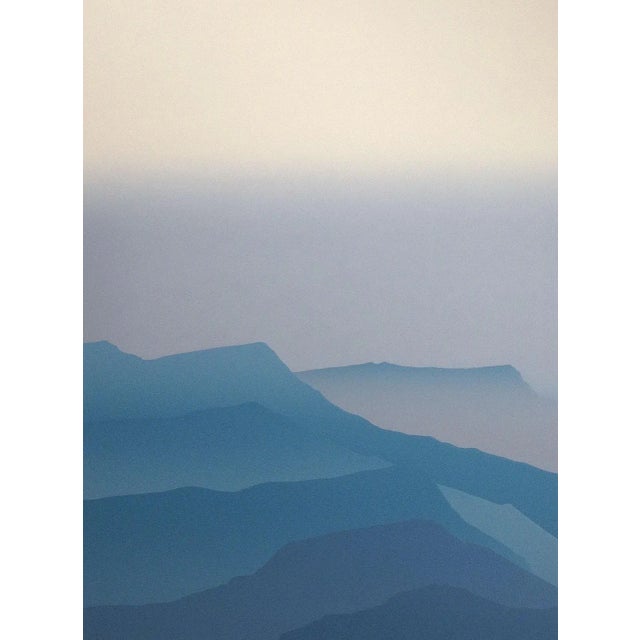 1980s "Blue Mesa I, II" Jim Boutwell Diptych Signed and Numbered Serigraph Prints - Set of 2 For Sale In Denver - Image 6 of 10