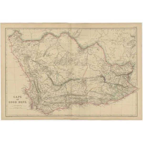 Antique Map of the Cape of Good Hope by W. G. Blackie, 1859 For Sale - Image 4 of 6