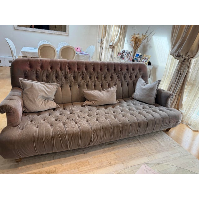 2000 - 2009 Restoration Hardware Sofa 1860 Napoleonic Tufted For Sale - Image 5 of 7