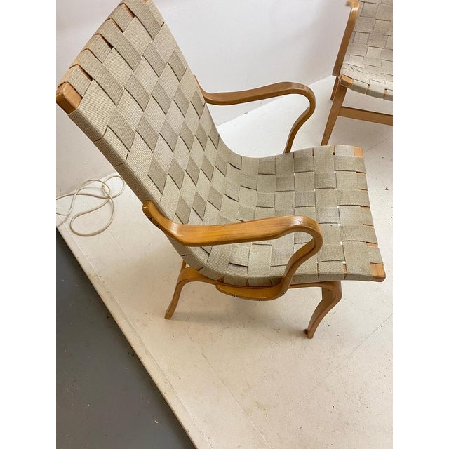 Scandinavian Modern Eva Armchairs attributed to Bruno Mathsson for Dux, 1960s, Set of 3 For Sale - Image 11 of 15