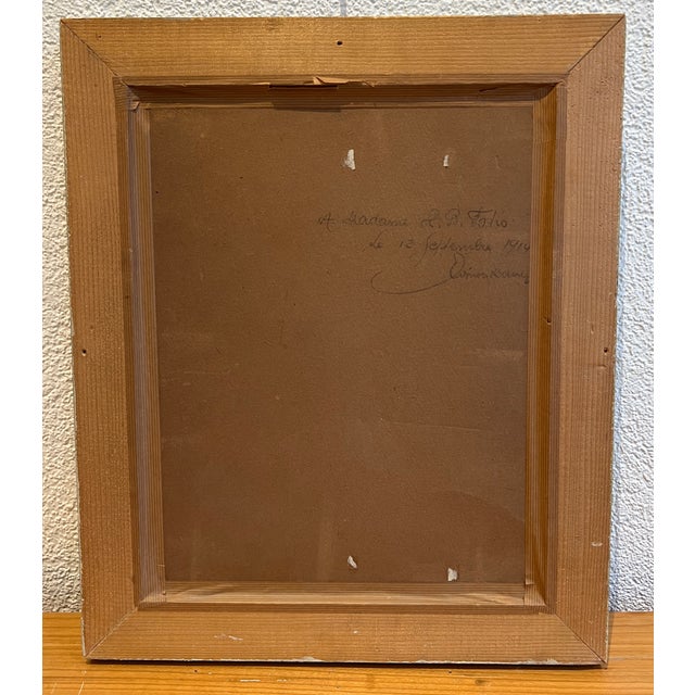 Edouard Baud, Promenade D'automne, 1914, Oil on Cardboard, Framed For Sale - Image 9 of 11