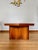 Vintage MCM Triangular Veneer Coffee Table With Geometric Pedestal Base For Sale - Image 6 of 8