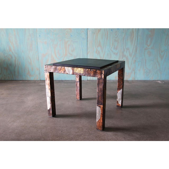 Paul Evans 1960s Paul Evans for Directional Slate and Patchwork Game Center or Dining Table For Sale - Image 4 of 16