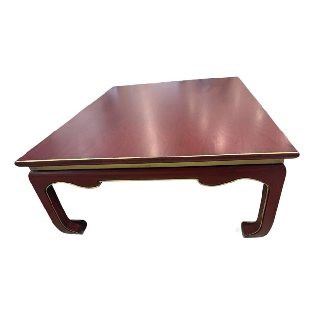 Hickory Chair Company Red Chow Carriol Cocktail Table For Sale