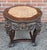 Fine Pair of Chinese 19th or Early 20th C. Carved Hardwood Low Tables With Marble Tops For Sale - Image 4 of 8