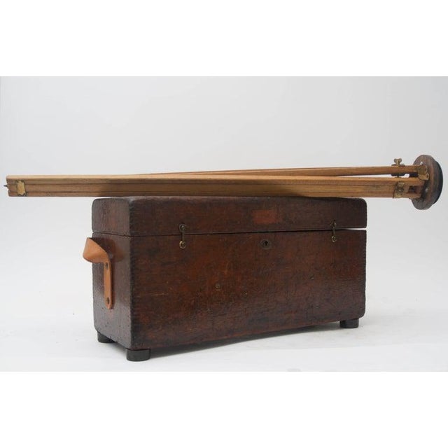 1923 Keuffel & Esser Survey Equipment, Wood Tripod and Carry Case Serial Number 46457 For Sale - Image 10 of 13