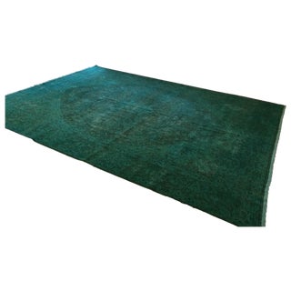 Hand Knotted Overdyed Turkish Rug - 9′6″ × 13′3″ For Sale