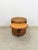 Late 20th Century Pencil Reed Ribbed Round Rolling Side Table Drawer Gabriella Crespi Style For Sale - Image 9 of 9
