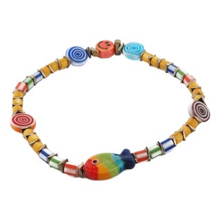 Joyful Catch Rainbow Fish Anklet For Sale