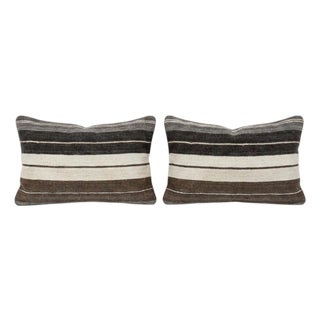 Anatolian Lumbar Kilim Pillow Cover 16'' X 24'' - Set of Two For Sale