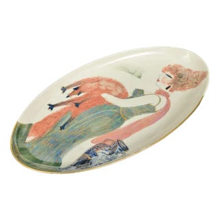 Hand-Painted Plate, 2000s For Sale